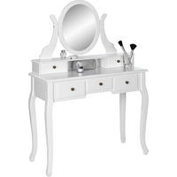 SCHMINKTISCH Kiefer teilmassiv Weiß  - Schwarz/Weiß, LIFESTYLE, Holz/Holzwerkstoff (97/40/142cm) - Landscape