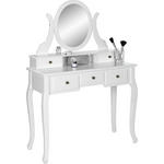 SCHMINKTISCH Kiefer teilmassiv Weiß  - Schwarz/Weiß, LIFESTYLE, Holz/Holzwerkstoff (97/40/142cm) - Landscape