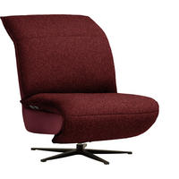 SESSEL in Flachgewebe, Mikrofaser Rot  - Rot/Schwarz, Design, Textil/Metall (84/65/91cm) - Koinor