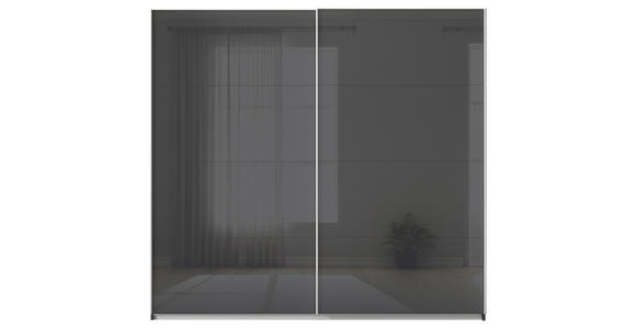 SCHWEBETÜRENSCHRANK  in Grau  - Alufarben/Grau, KONVENTIONELL, Glas/Holzwerkstoff (225/210/62cm) - Xora