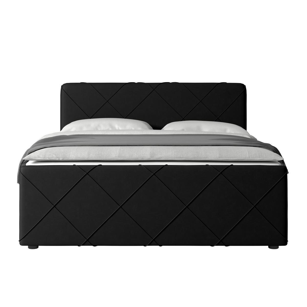 BOXSPRINGBETT 180/200 cm  in Schwarz  - Schwarz, Modern, Holz/Textil (180/200cm) - MID.YOU