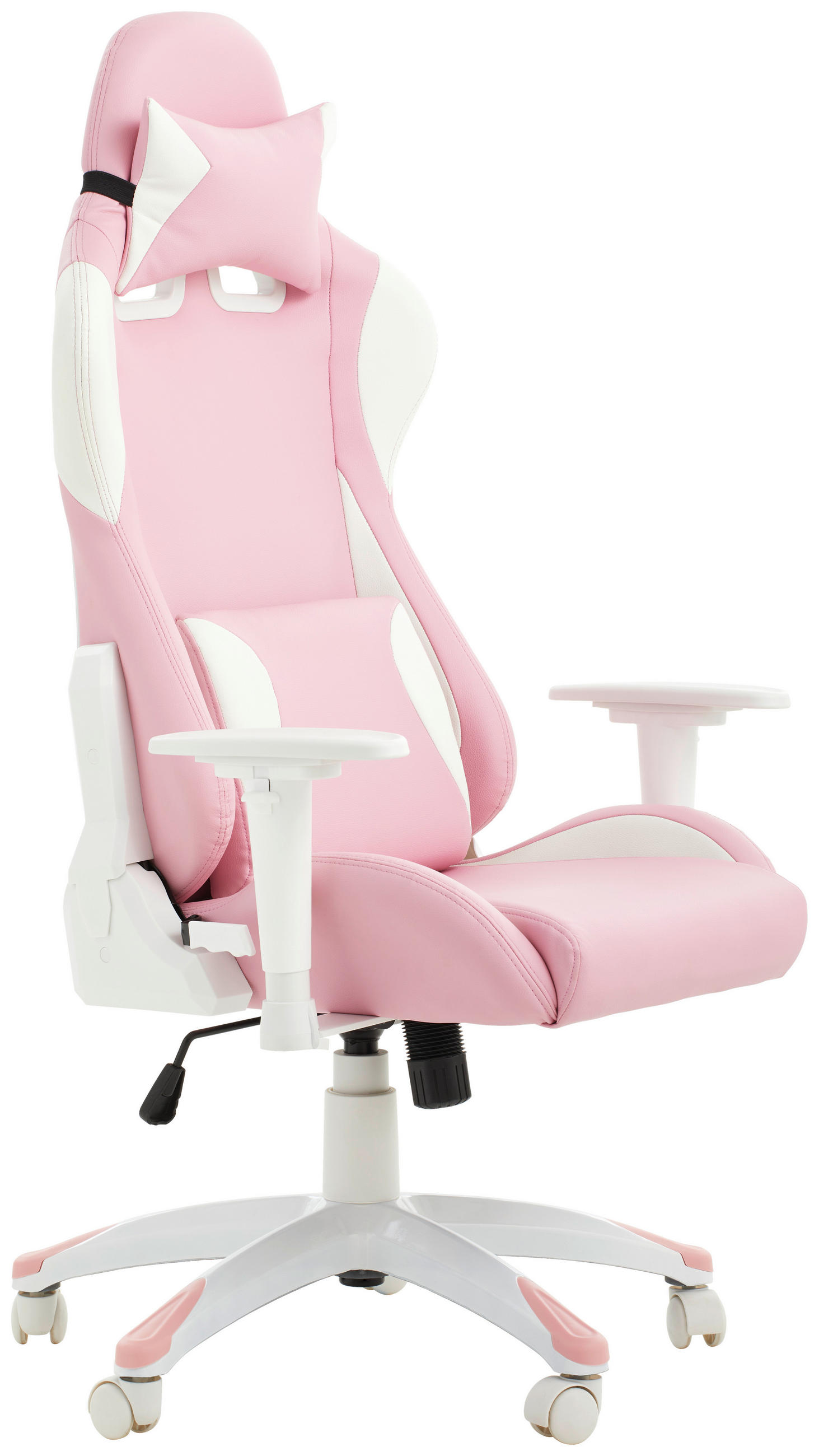Livetastic HERNÍ ŽIDLE, vzhled kůže, bílá, pink