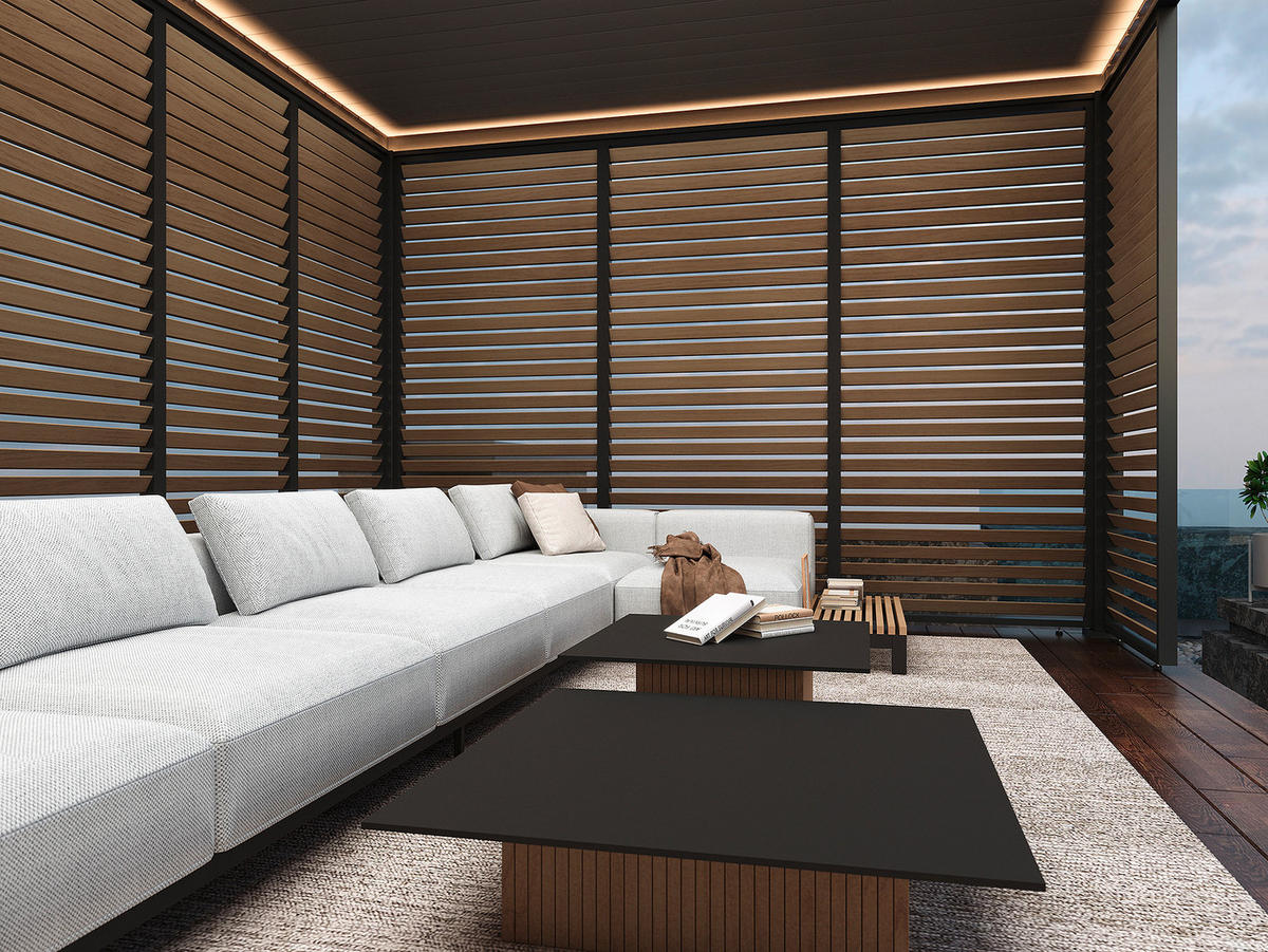 PERGOLA-SEITENTEIL 123/255/10 cm   - Naturfarben, Basics, Metall (123/255/10cm) - Gardenson