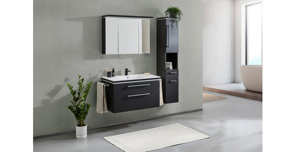 BADEZIMMER 3-teilig  in 90 cm  - Chromfarben/Weiß, Basics, Glas/Keramik (90cm) - Novel
