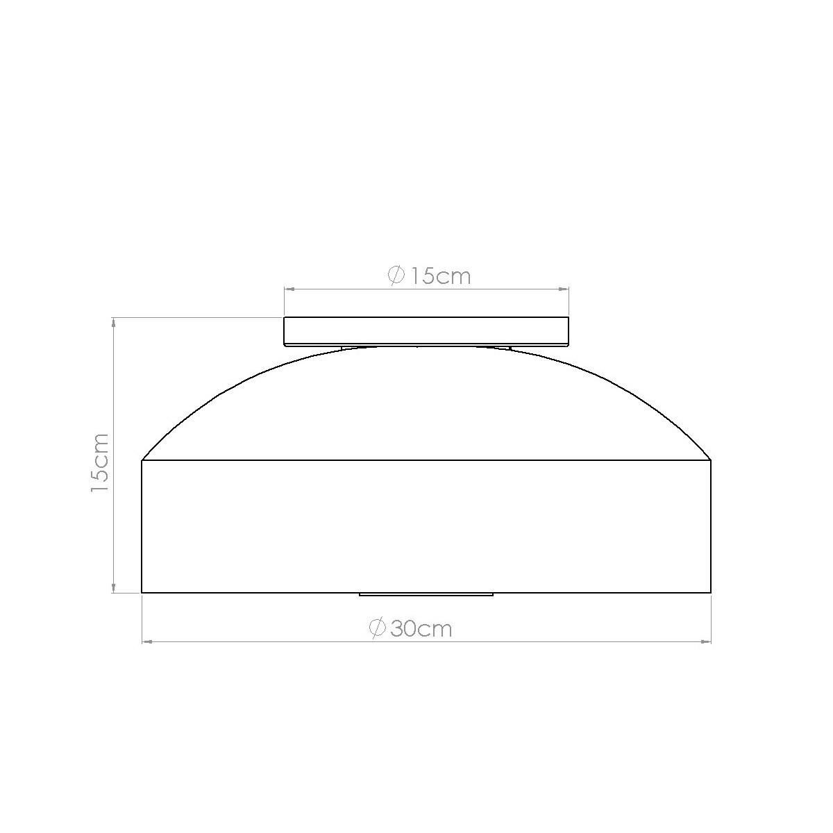 DECKENLEUCHTE Omiq   - Beige, Design, Kunststoff/Metall (30/30/15cm)