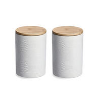 VORRATSDOSENSET  - Weiß, Basics, Keramik (10/15cm) - Zeller Present