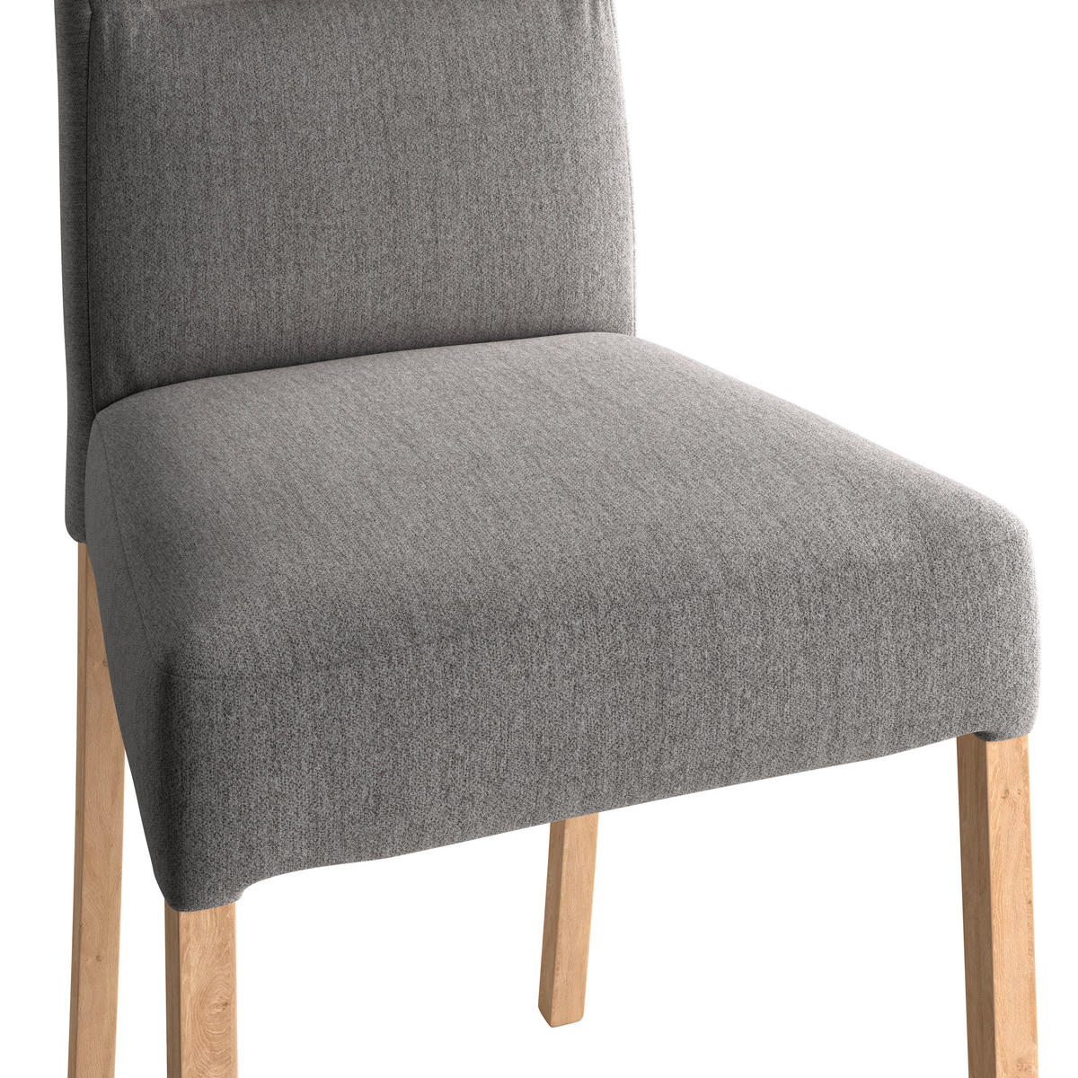 STUHL - Eichefarben/Grau, KONVENTIONELL, Holz/Textil (43/91/58cm) - Livetastic