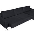 ECKSOFA in Webstoff Dunkelgrau  - Dunkelgrau/Schwarz, Design, Textil/Metall (320/172cm) - Valnatura