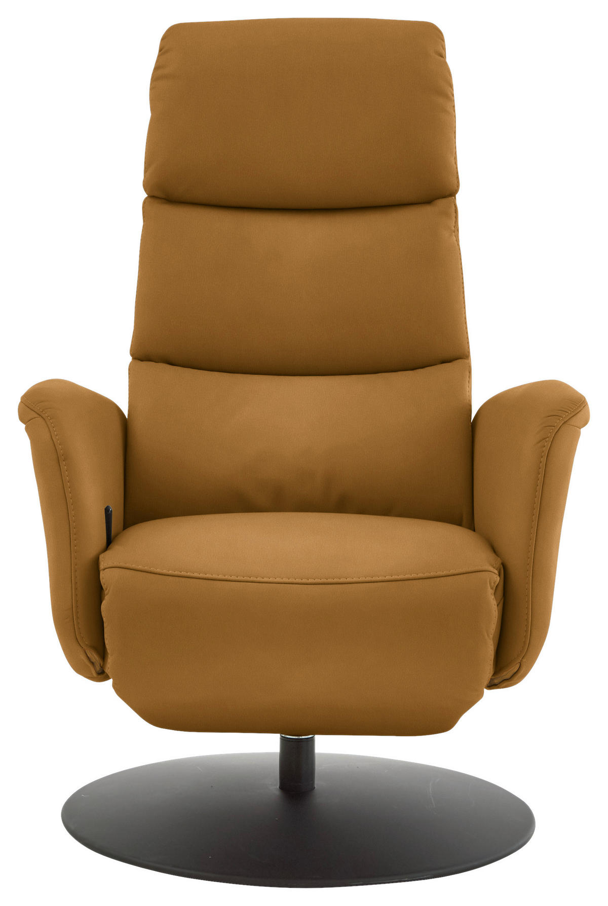 RELAXSESSEL in Leder Senfgelb  - Senfgelb/Schwarz, Design, Leder/Metall (76/108/86cm) - Dieter Knoll
