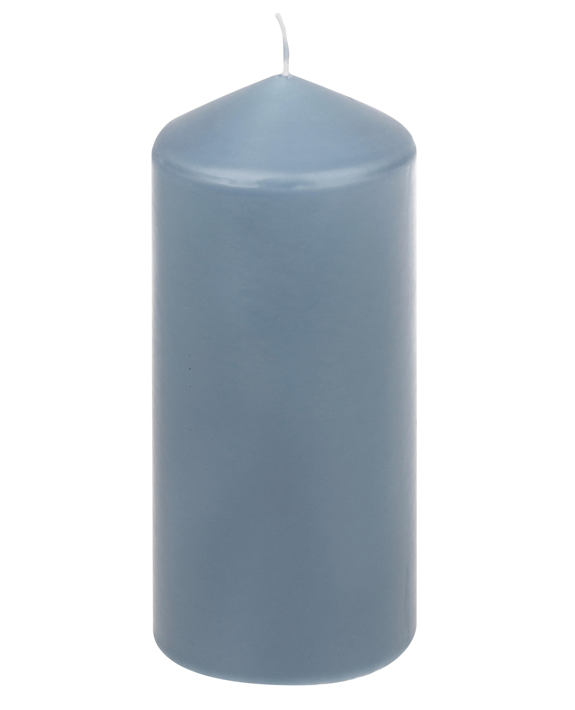 STUMPENKERZE  - Pastellblau, Basics, Paraffin (6,7/15,0cm) - Steinhart