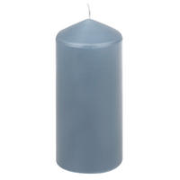 STUMPENKERZE  - Pastellblau, Basics, Paraffin (6,7/15,0cm) - Steinhart