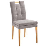 STUHL  in Webstoff Holz, Textil  - Eichefarben/Grau, KONVENTIONELL, Holz/Textil (47/91,5/59cm) - Cantus