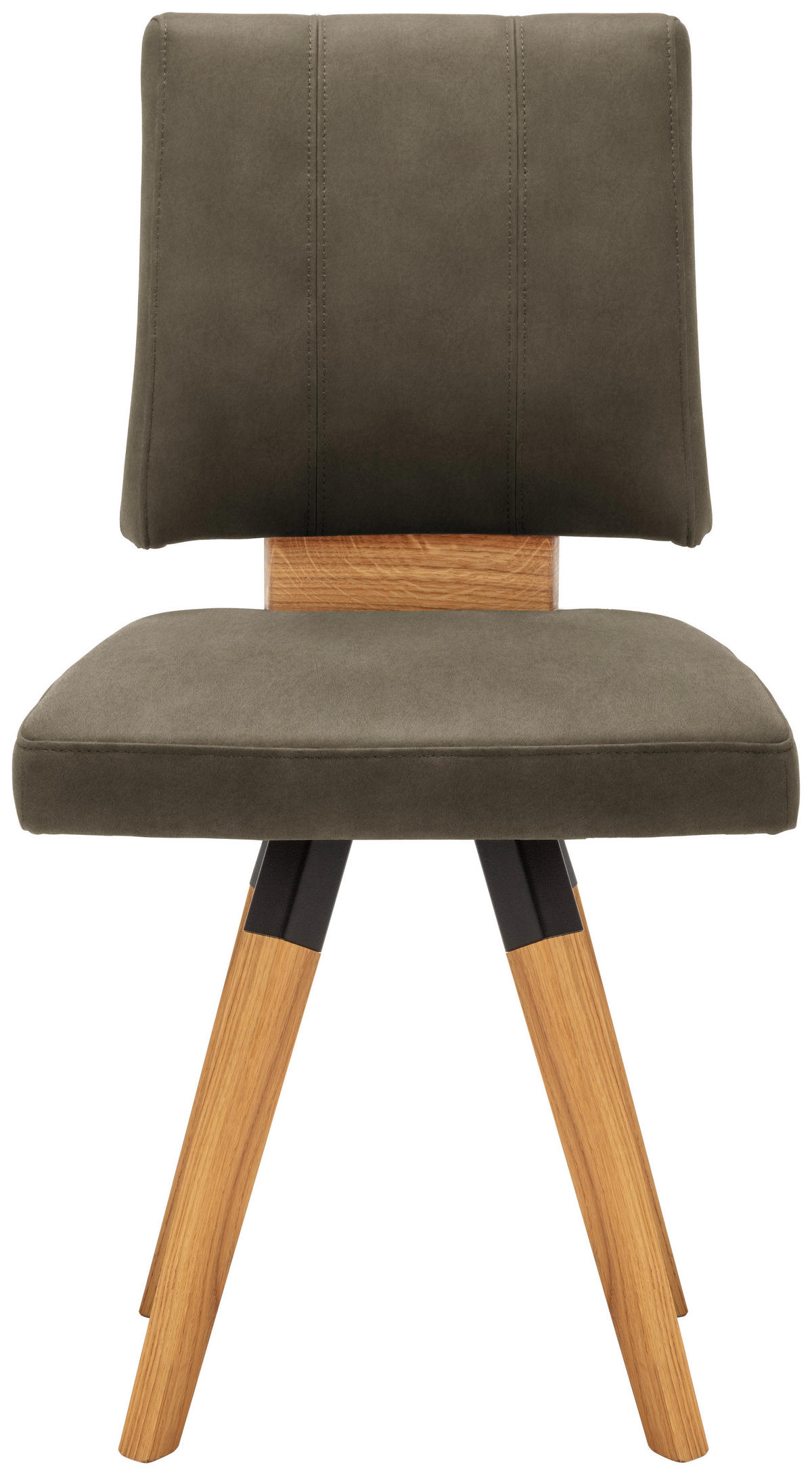 STUHL in Holz, Textil, Holzwerkstoff Schwarz, Schlammfarben, Eichefarben  - Schlammfarben/Eichefarben, Design, Holz/Holzwerkstoff (50/88/60cm) - Venda