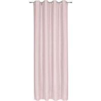 ZAVESA SA KARIKAMA ružičasta - ružičasta, Konvencionalno, tekstil (140/245cm) - Esposa