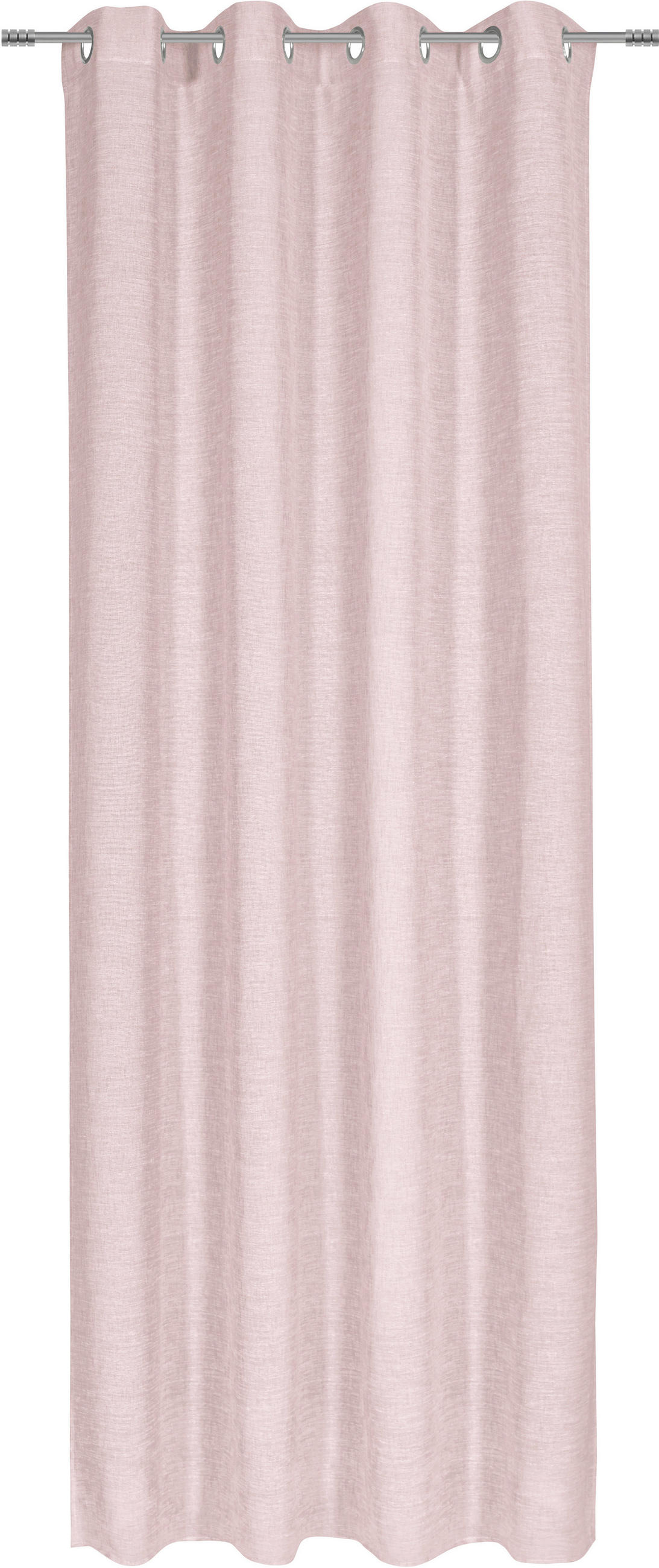 ZAVESA SA KARIKAMA ružičasta - ružičasta, Konvencionalno, tekstil (140/245cm) - Esposa