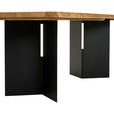 ESSTISCH in Holz 220/100/75 cm  - Eichefarben/Schwarz, ROMANTIK / LANDHAUS, Holz/Metall (220/100/75cm) - Linea Natura