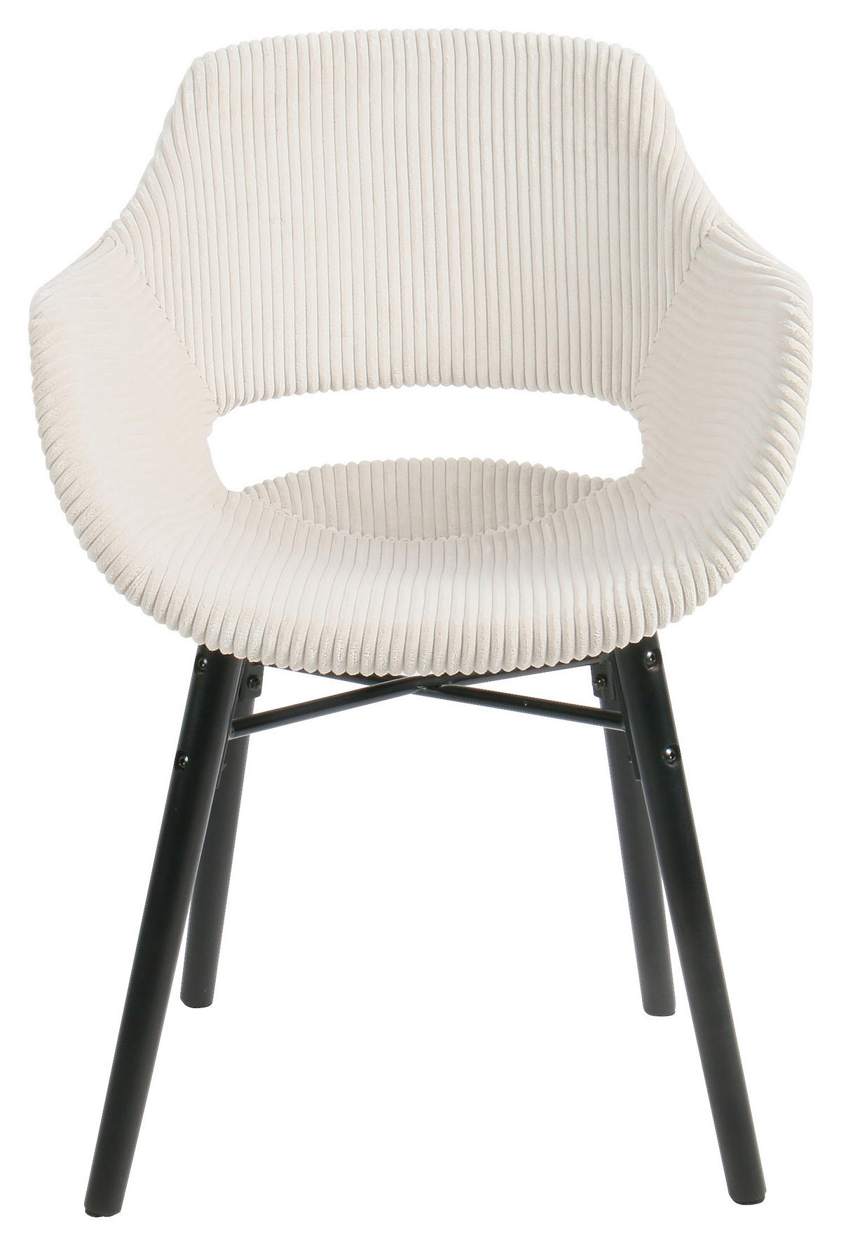 ARMLEHNSTUHL  in Cord matt  - Beige/Schwarz, MODERN, Holz/Kunststoff (58/81/61cm) - MID.YOU