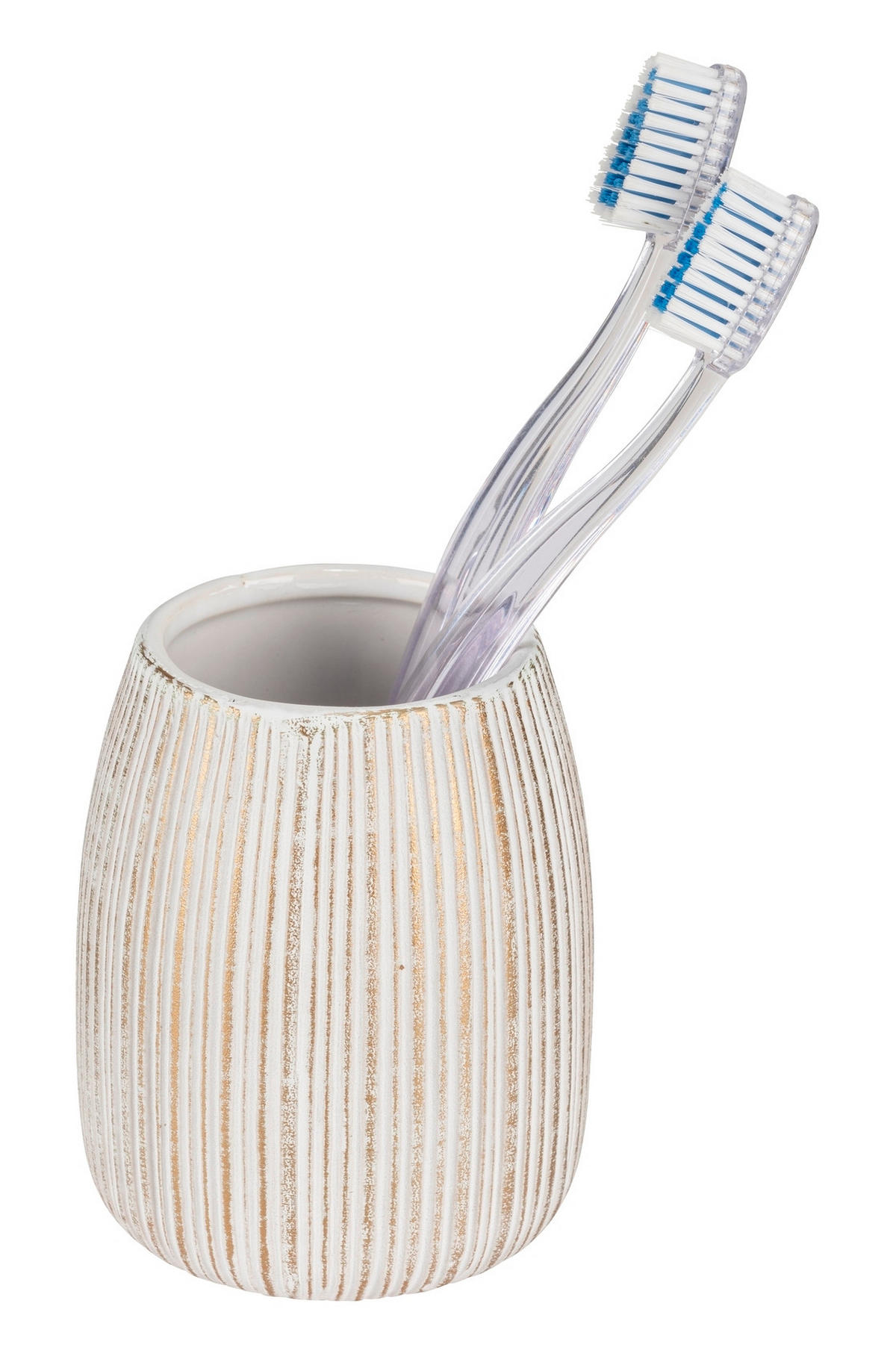 ZAHNPUTZBECHER PASCOLI  - Goldfarben/Weiß, Basics, Keramik (9/10,5/9cm) - Schöner Wohnen