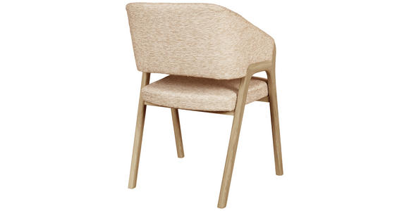 ARMLEHNSTUHL  Typenauswahl Jacquard  - Taupe/Eichefarben, KONVENTIONELL, Holz/Textil (57/87/60cm) - Linea Natura