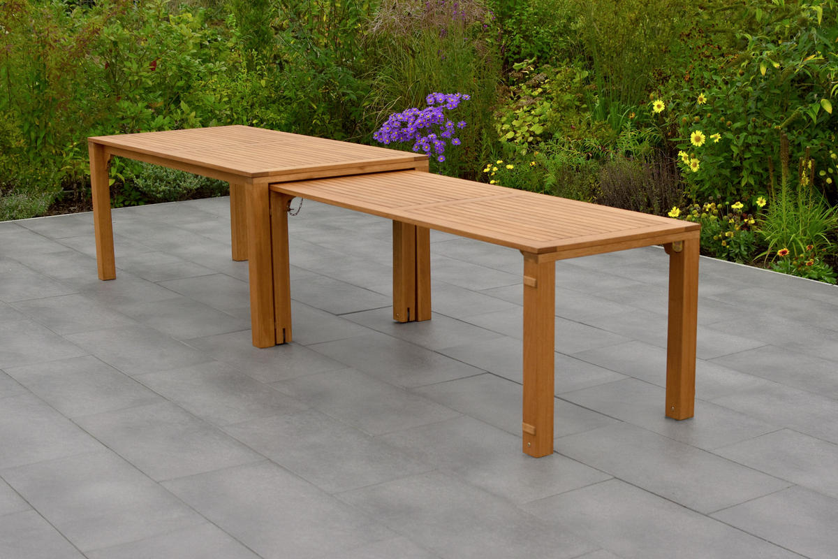 GARTENSET Eukalyptusholz Hartholz  - Naturfarben/Grün, KONVENTIONELL, Holz/Textil - Gardenson