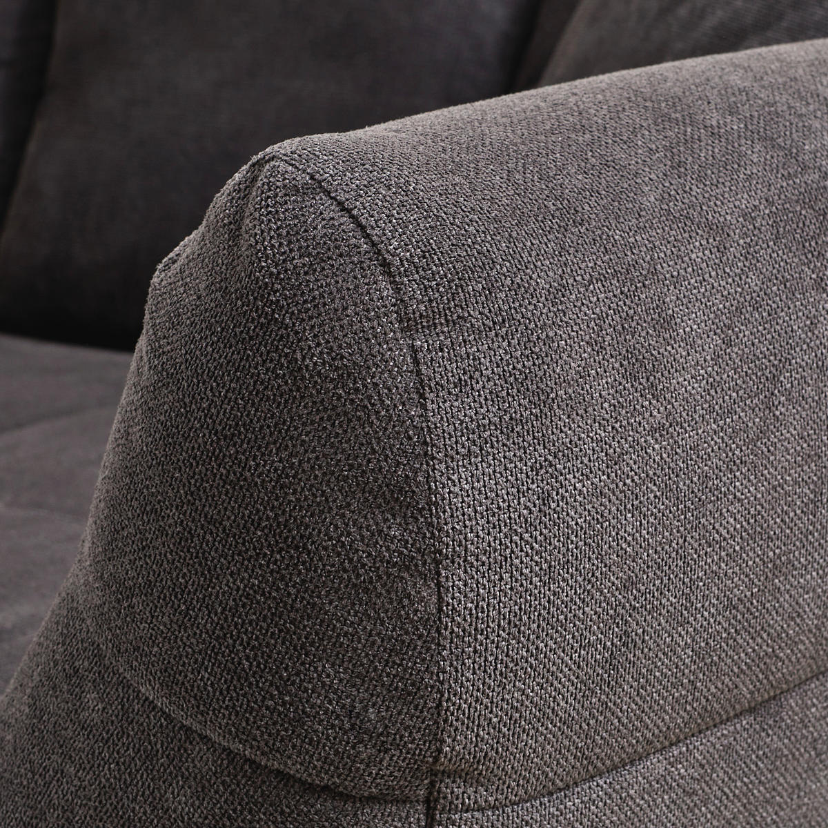 VELIKA SOFA crna  - siva/boja nerđajućeg čelika, Dizajnerski, tekstil/metal (300/79/133cm) - Hom`in