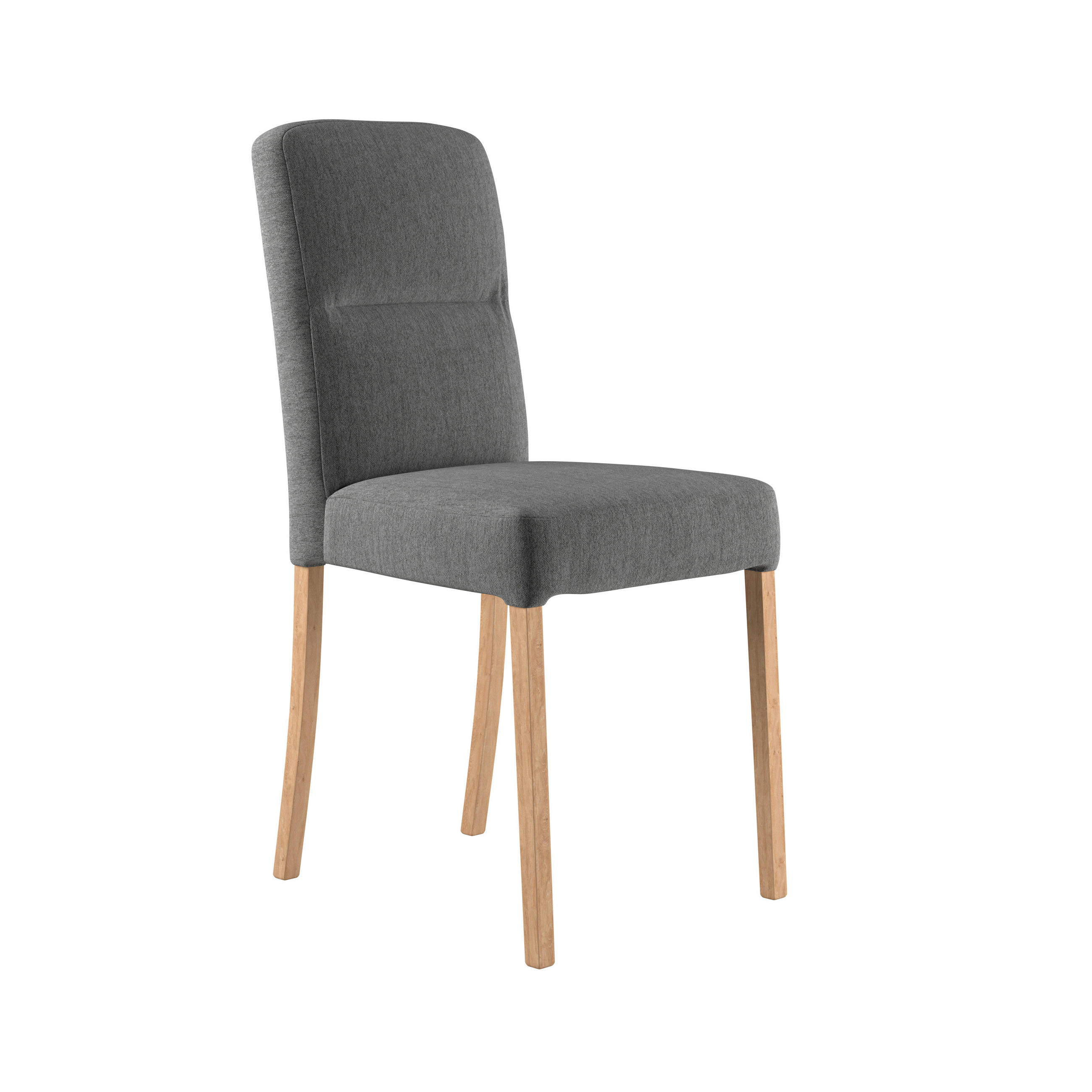 STUHL - Eichefarben/Anthrazit, KONVENTIONELL, Holz/Textil (43/91/58cm)