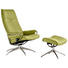 RELAXSESSELSET Echtleder Hocker, Relaxfunktion - Alufarben/Grün, KONVENTIONELL, Leder (80/115/74cm) - Stressless