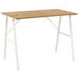 SCHREIBTISCH 100/60/75 cm Weiß, Eiche Artisan  - Weiß/Eiche Artisan, Design, Holzwerkstoff/Metall (100/60/75cm) - Carryhome
