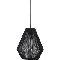HÄNGELEUCHTE Rio 28/37/28 cm   - Schwarz, KONVENTIONELL, Naturmaterialien (28/37/28cm) - PR Home