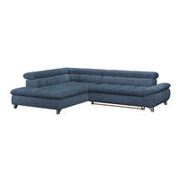 ECKSOFA Dunkelblau Chenille  - Chromfarben/Dunkelblau, KONVENTIONELL, Textil/Metall (234/312cm) - Livetastic