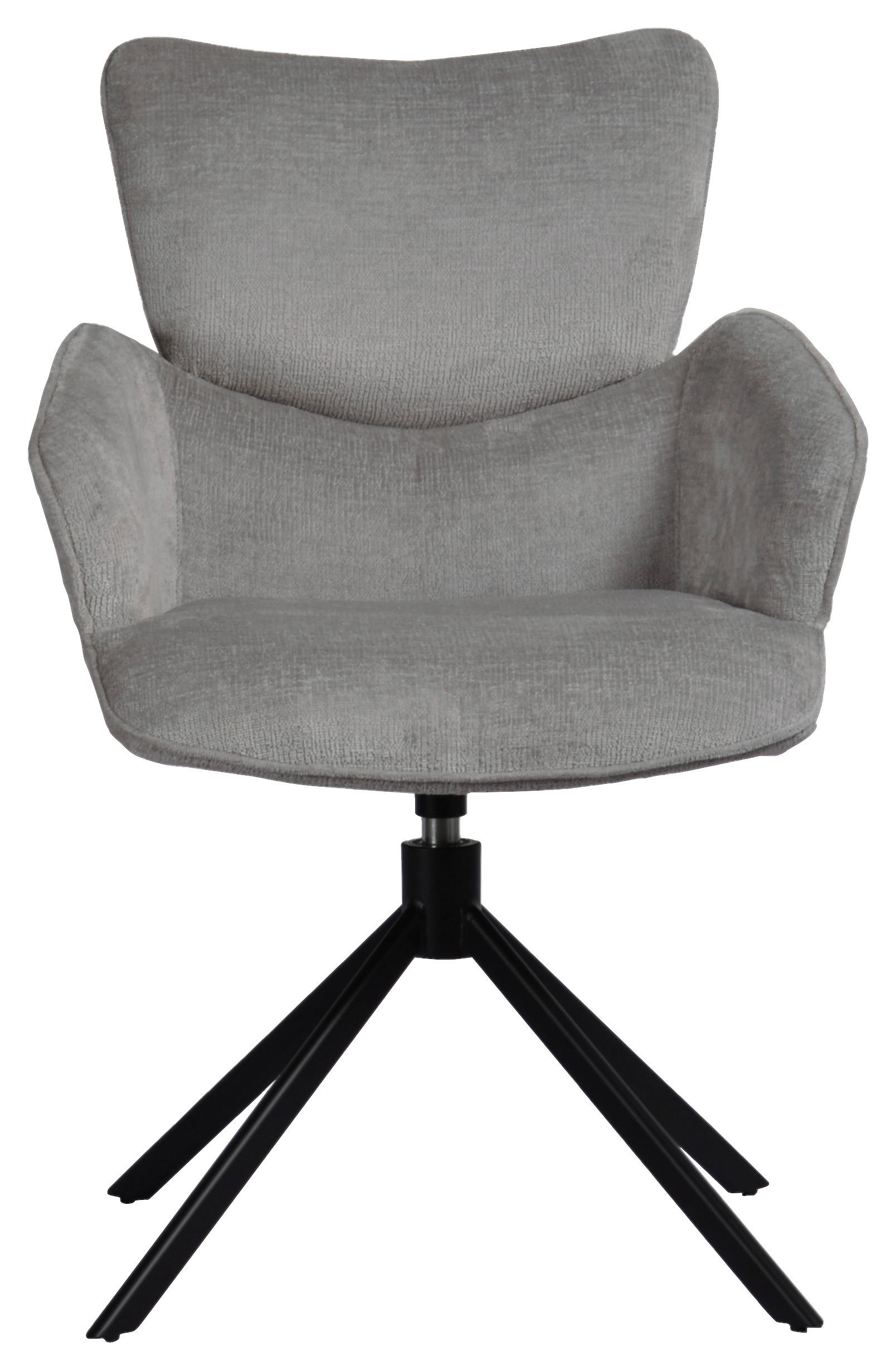STOL MED ARMSTÖD järn vävt tyg  - svart/grå, Design, metall/textil (58/89/64cm) - Novel