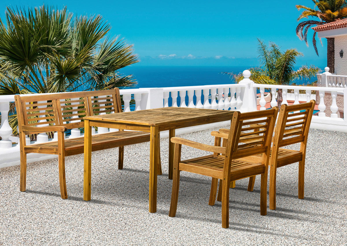 GARTENTISCH 135/80/74 cm Holz rechteckig  - Naturfarben, Natur, Holz (135/80/74cm) - Livetastic