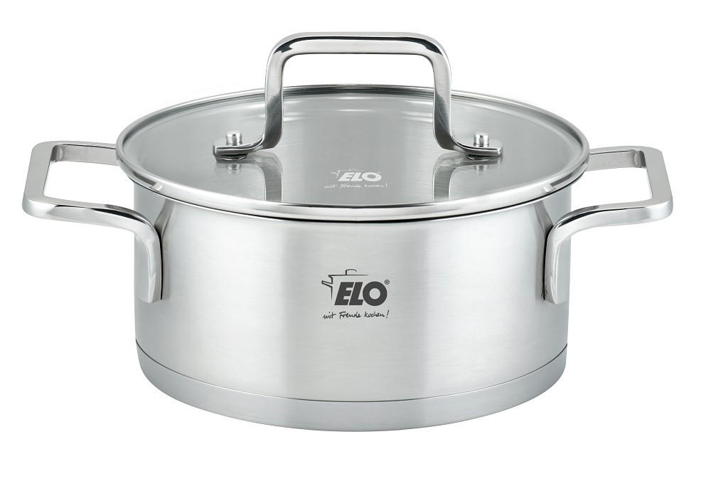 BRATENTOPF Topas 2,7 L  - Transparent/Silberfarben, Basics, Glas/Metall (20cm) - ELO