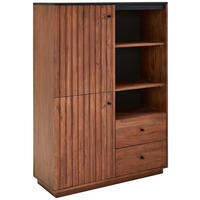 HIGHBOARD  in 100/140/40 cm  - Walnussfarben/Schwarz, LIFESTYLE, Holz/Holzwerkstoff (100/140/40cm) - MID.YOU
