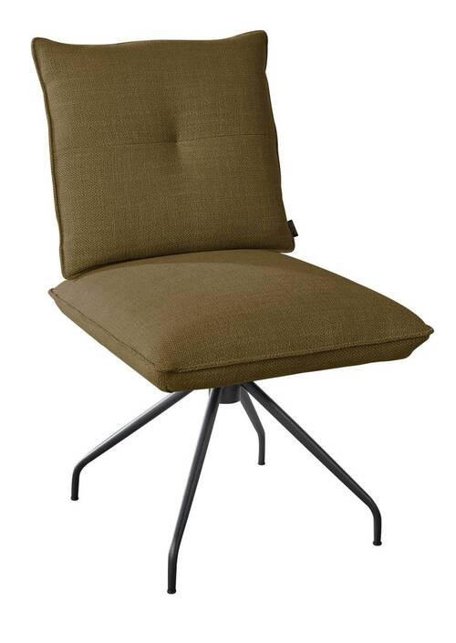 STUHL - Schwarz/Braun, Design, Textil/Metall (50/90/70cm) - Dieter Knoll
