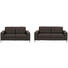 SITZGARNITUR in Leder Braun - Alufarben/Braun, Design, Leder/Metall (203/84/102cm) - Natuzzi Editions SITZGARNITUR in Leder Braun - Alufarben/Braun, Design, Leder/Metall (203/84/102cm) - Natuzzi Editions