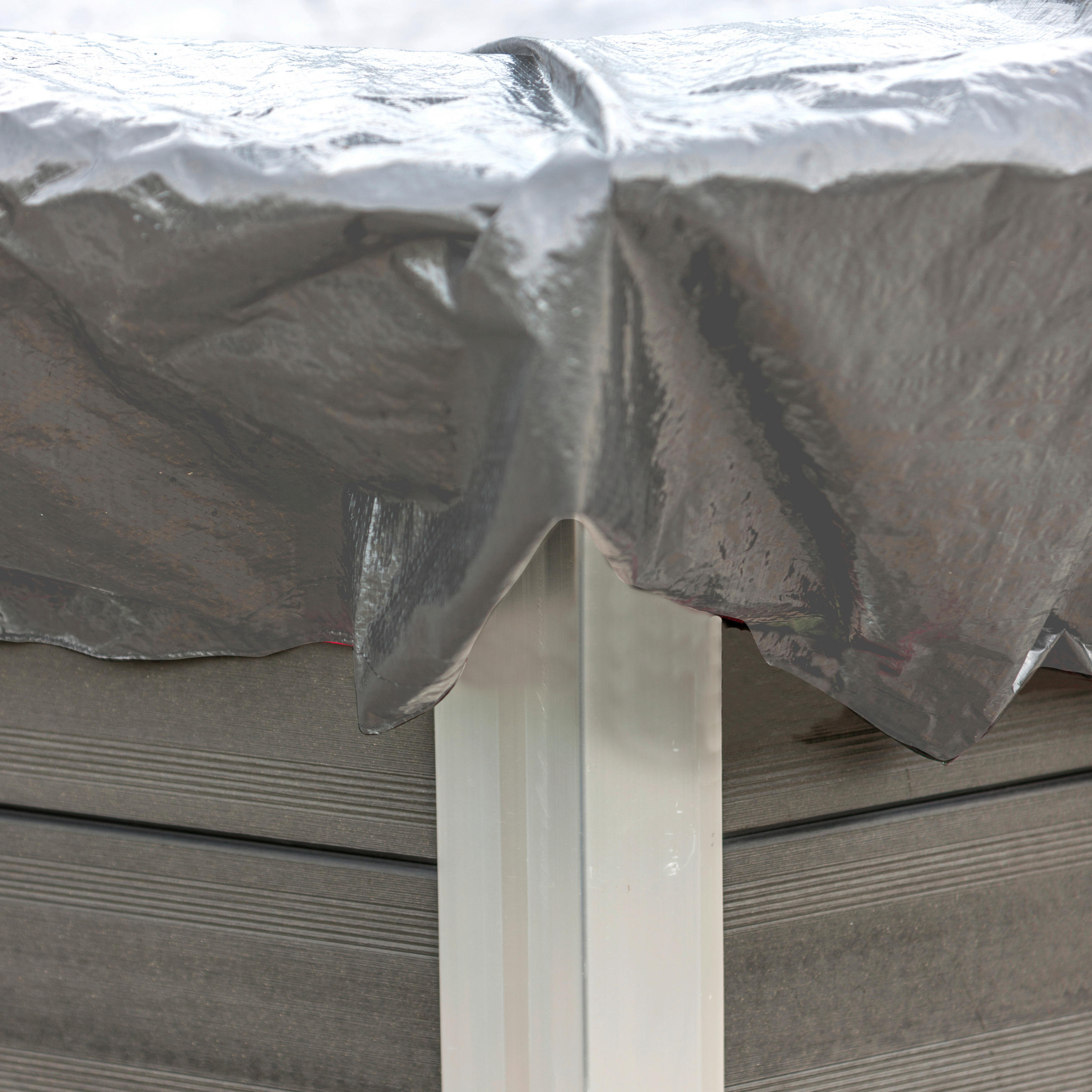 POOLABDECKPLANE 460 cm  - Grau, KONVENTIONELL, Kunststoff (460cm) - Gre
