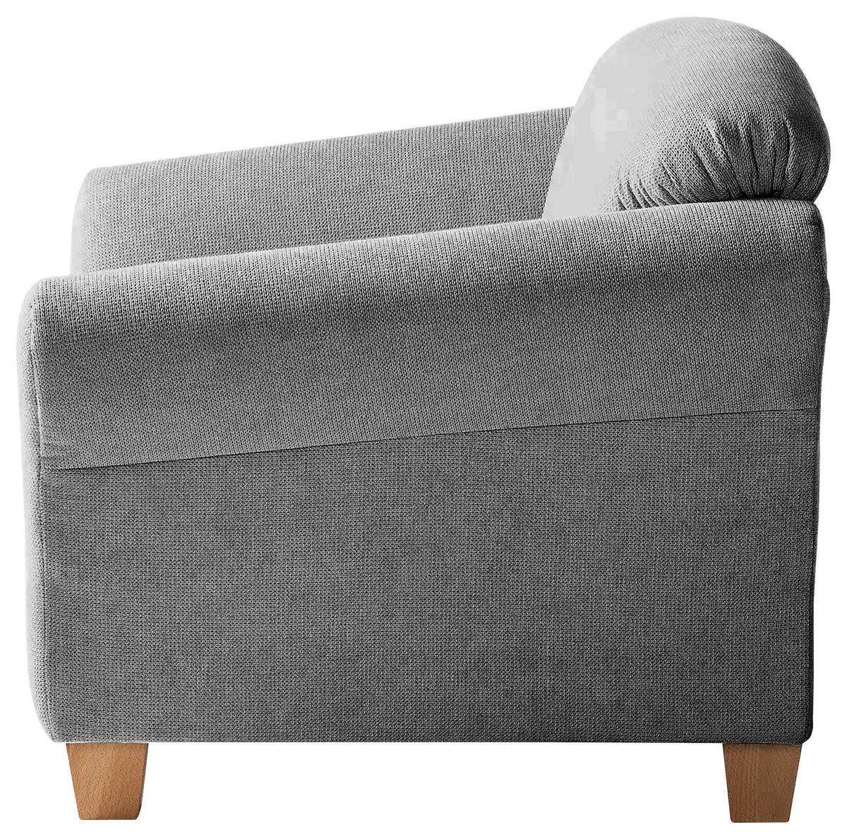 SESSEL in Flachgewebe Grau  - Naturfarben/Grau, KONVENTIONELL, Holz/Textil (101/84/89cm) - Sit & More