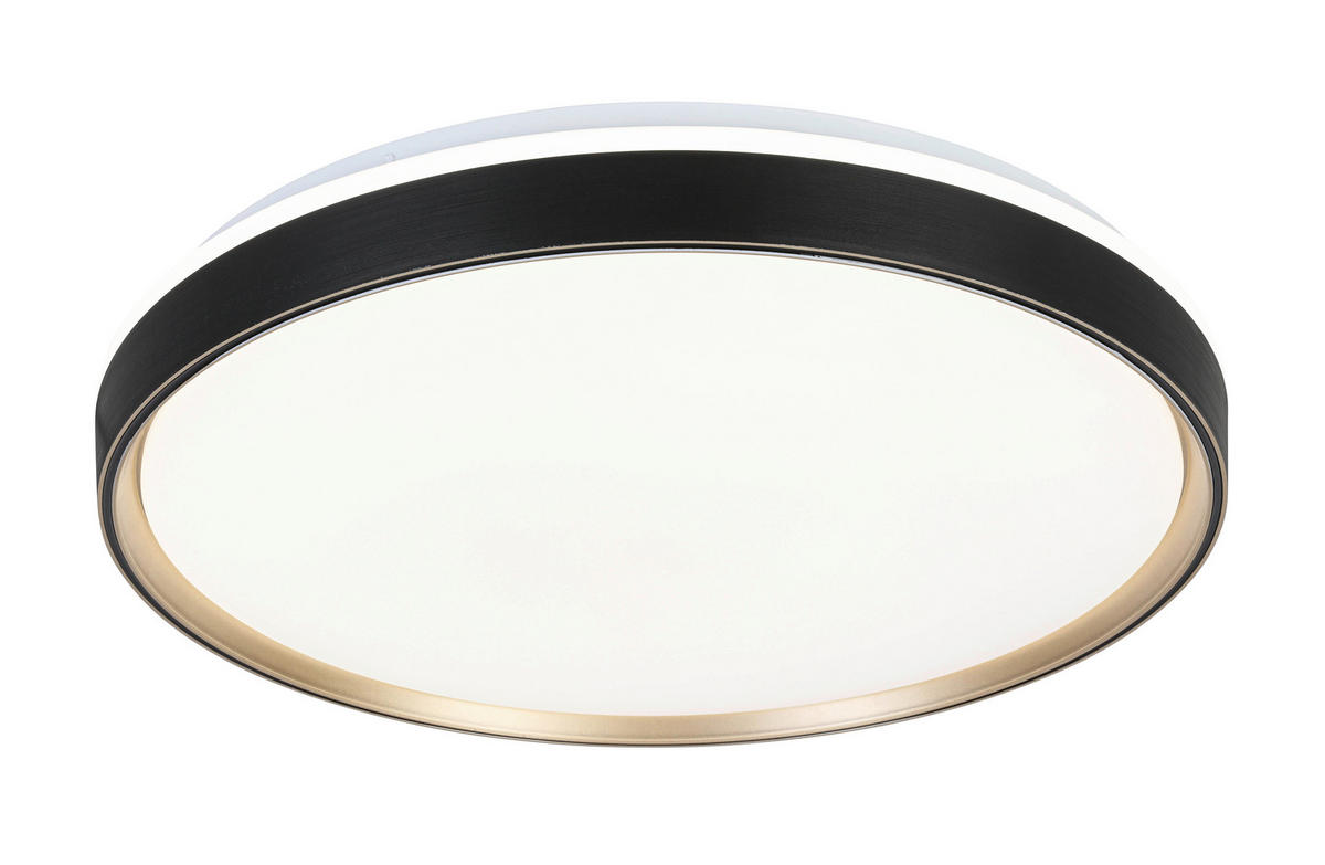 LED PLAFONJERA  - bela/zlatna, Trendi, metal/plastika (60/7,5cm) - Novel