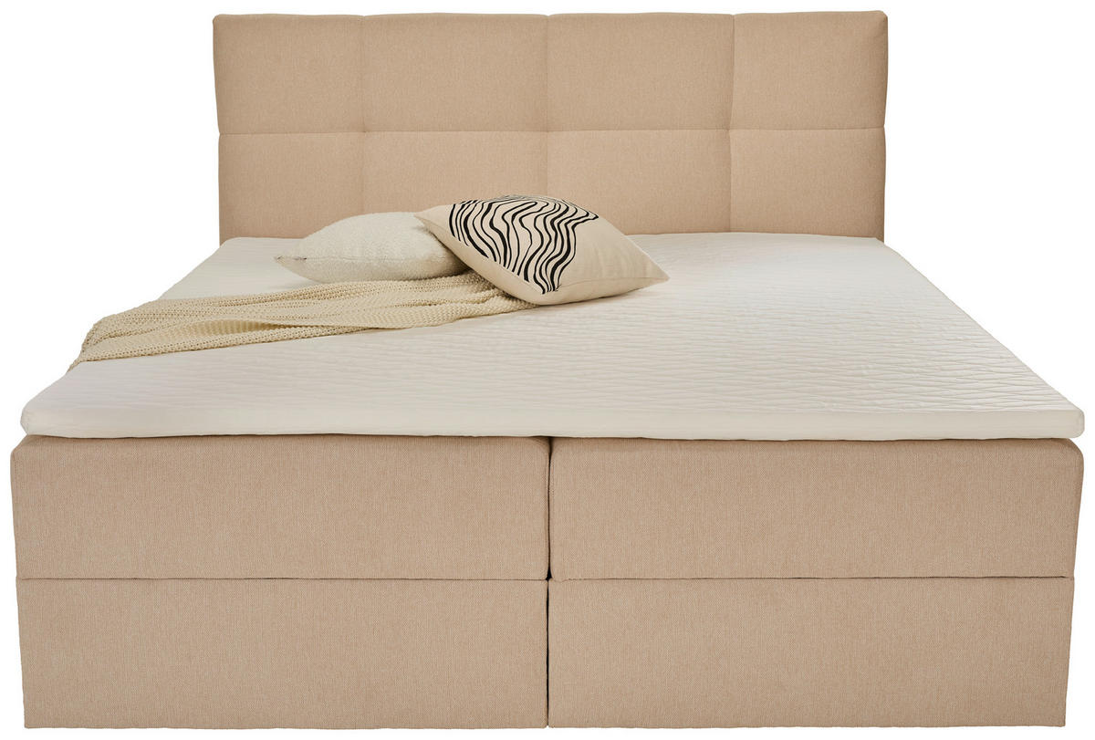 BOXBETT 140/200 cm  in Hellbraun  - Hellbraun, KONVENTIONELL, Textil (140/200cm) - Boxxx