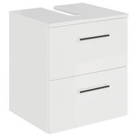 WASCHBECKENUNTERSCHRANK 45/49,8/38,3 cm  - Chromfarben/Weiß Hochglanz, KONVENTIONELL, Holzwerkstoff/Metall (45/49,8/38,3cm) - Sadena