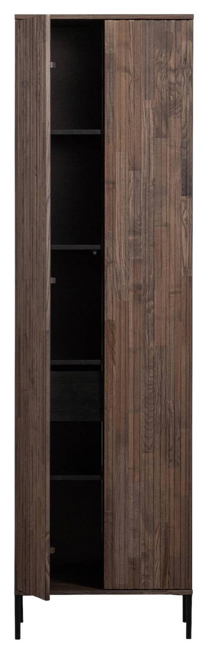 MEHRZWECKSCHRANK 60/210/42 cm  in Eschefarben  - Eschefarben/Schwarz, Design, Holz/Holzwerkstoff (60/210/42cm) - Ambia Home