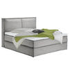 BOXSPRINGBETT 180/200 cm  in Hellgrau  - Hellgrau/Schwarz, Design, Textil (180/200cm) - home24