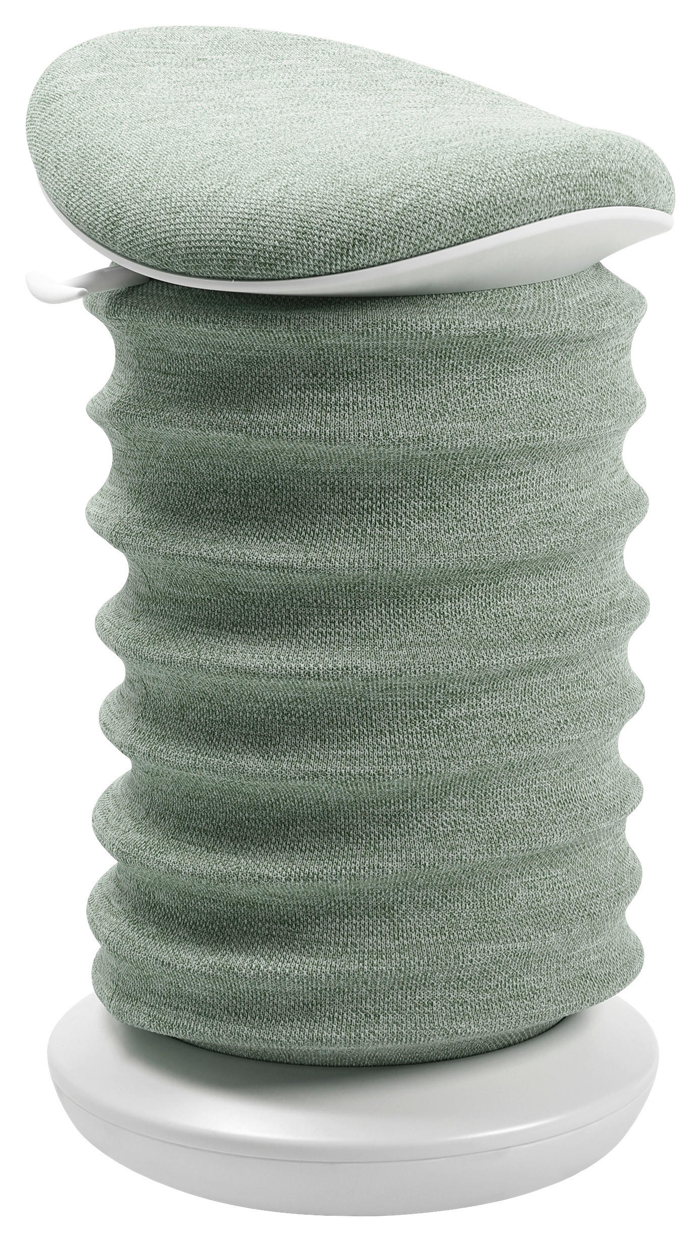 BÜROHOCKER Grün, Weiß - Weiß/Grün, Design, Kunststoff/Textil (37,5/53-64/36cm) - Topstar
