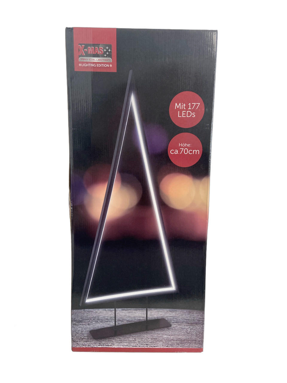 LED-DEKOLEUCHTE  - Schwarz, Basics, Metall (30/70/6cm) - X-Mas