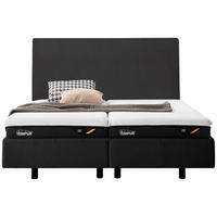 POLSTERBETT 180/200 cm,  in Anthrazit, gepolstertes Kopfteil,  - Anthrazit, KONVENTIONELL, Textil (180/200cm) - Tempur