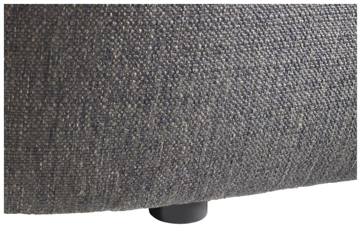 RÉCAMIERE in Bouclé Dunkelgrau  - Dunkelgrau/Schwarz, Konventionell, Kunststoff/Textil (193/80/84cm) - Livetastic