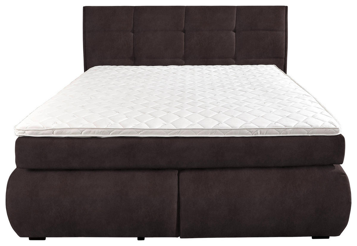 BOXSPRINGBETT 160/200 cm  in Dunkelbraun  - Wengefarben/Dunkelbraun, Konventionell, Holz/Textil (160/200cm) - Xora
