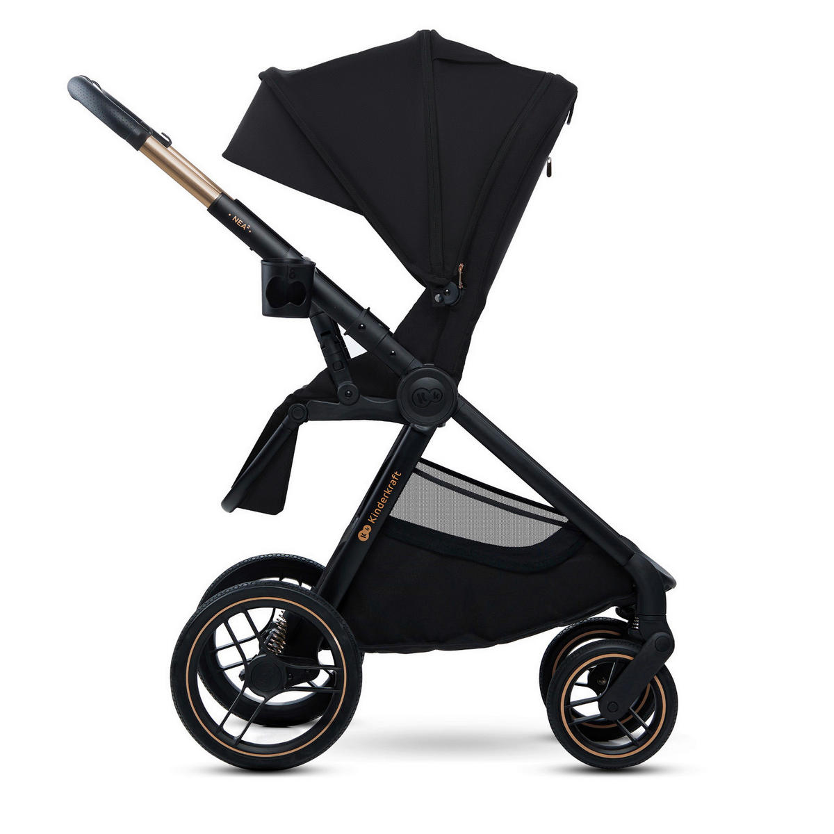 KINDERWAGENSET Nea 2  - Schwarz Hochglanz/Schwarz, Basics, Kunststoff/Textil (81/60/112cm) - Kinderkraft