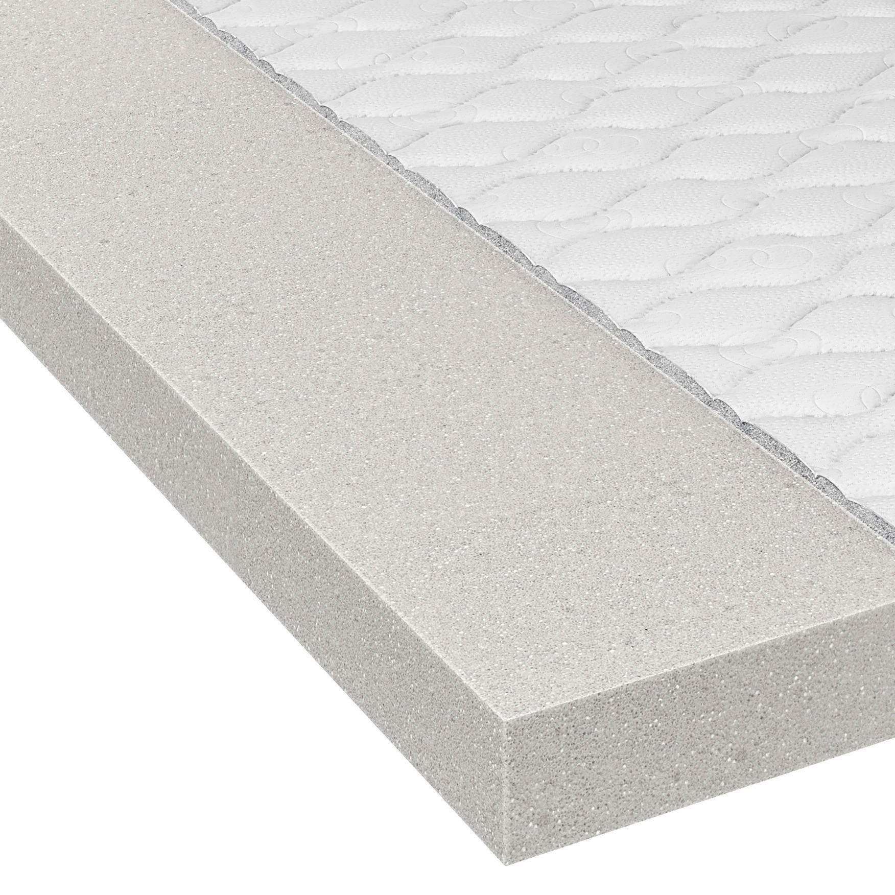 KOMFORTSCHAUMMATRATZE 100/200 cm Höhe ca. 9 cm  - Weiß, Basics, Textil (100/200cm) - Xora